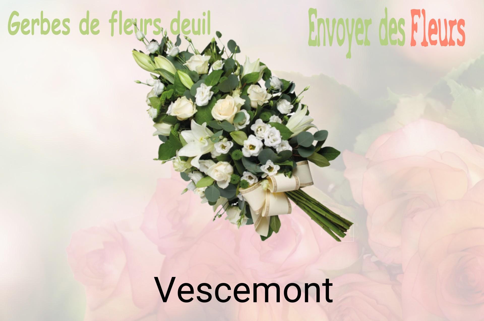 Gerbe de fleurs de deuil livrée à Vescemont